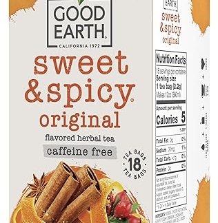 Good Earth Sweet & Spicy Caffeine Free, Herbal Tea bags, 18 ct