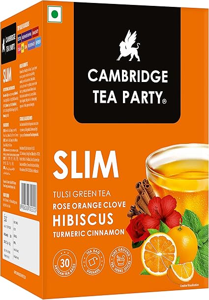 Cambridge Tea Party Slim, Orange Berries Green Tea, 40 Tea Bag Sticks