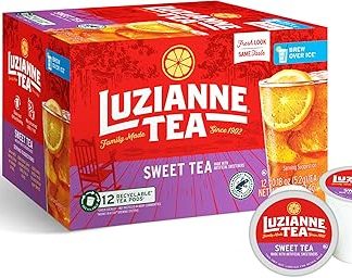 Luzianne Sweet Iced Tea, Single Serve K-Cup Capsules, 12 Count