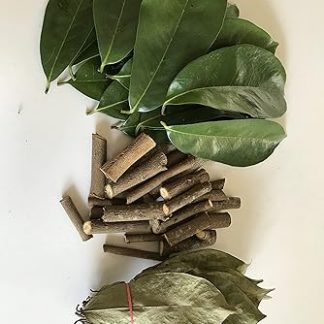 abamec Natural Graviola Soursop Guanabana Shadow Dried 250 Leaves + 100 Grams Soursop Tree Stems. (With Printed Preparation Instructions)