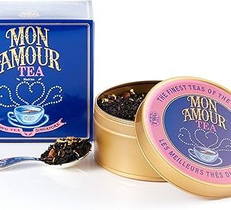TWG Tea Mon Amour Tea, Loose Leaf Black Tea Blend In Caviar Gift Tea Tin, 100G