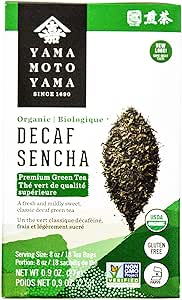 Yamamotoyama Organic Decaf Sencha Green Tea Bag, 18 ct (1 Pack), Decaffeinated