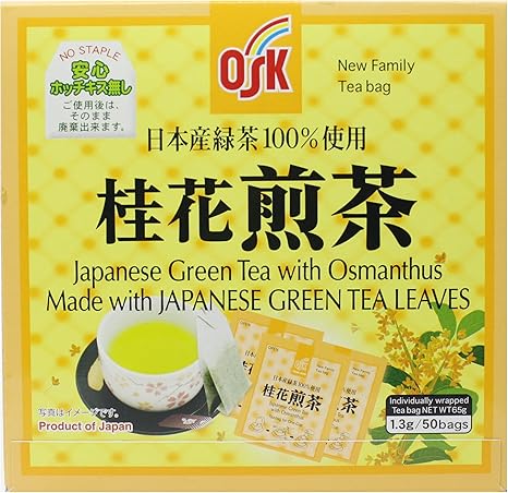 OSK Japanese Green Tea With Osmanthus, 50 Count