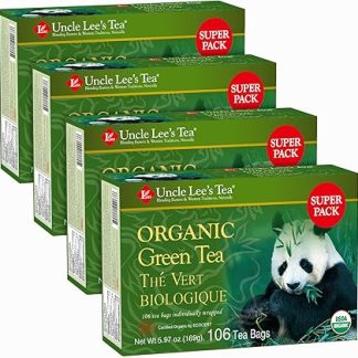 Uncle Lee's Tea Organic Green Tea, 100-Count Box (Pack of 4)