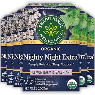 Traditional Medicinals Nighty Night Valerian, 16 Count (Pack of 6)