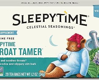 Celestial Seasonings Wellness Tea, Sleepytime Throat Tamer, 20 Count Box