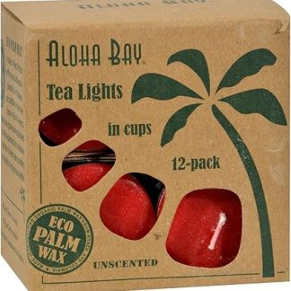 Aloha Bay Tea Light - Red - 12/.7 Oz