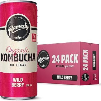 Remedy Drinks Organic Kombucha Wild Berry, 250ml (Pack of 24)