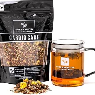 Pure And Easy Tea, Cardio Care, Supports Healthy Heart & Blood Pressure, 100% Natural, Herbal Infusion, Caffeine-Free, Loose Leaf Blend, 100g/3.54oz