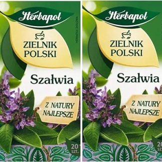Herbapol Sage Leaf Tea SZALWIA - 20 Tea bags (1.2g) x 2 PACK (24g x 2)