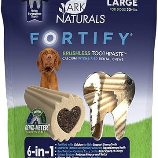 ARK NATURALS Fortify Brushless Toothpaste by Ark Naturals, Dental Chews for Large Breed Dogs, Calcium Plus Omega 3