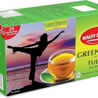 Wagh Bakri Green Tulsi, 25 Tea Bags (Pack Of 2)