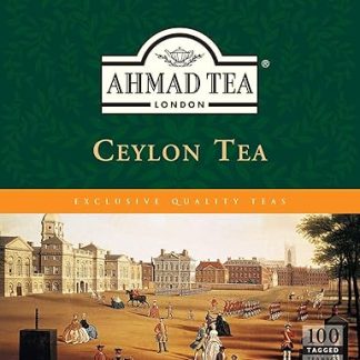 Ahmad Tea - Ceylon - Schwarzer Tee aus Sri Lanka - Doppelkammer-Teebeutel mit Band mit 2g Tee pro Portion - 100 Teebeutel