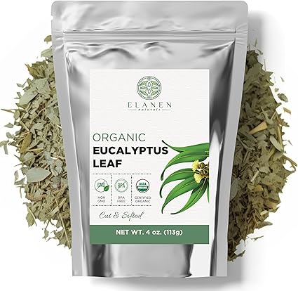 Organic Eucalyptus Leaf Tea 4 oz. (113g), USDA Organic Eucalyptus Tea, Eucalipto Hojas Naturales, Eucalipto Leaves, Eucalyptus Leaves Dried Real, Te De Eucalipto, Eaucalyptus, Calyptus, Cut & Sifted