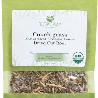100% Pure and Organic Biokoma Couch Grass Dried Cut Root 50g (1.76oz) In Resealable Moisture Proof Pouch