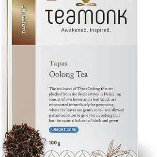 Teamonk - Tapas Oolong Tea Leaves 100G (Makes 50 Cups) | Usda Certified Organic Darjeeling Tea | Pure And Herbal Tea | Promotes Overall Wellbeing | No Oils, Artificial Aroma, Or Taste Enhancers