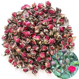 TooGet Organic Dried Golden-rim Rose Buds & Petals - Culinary Food Grade, 4 OZ