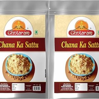 GFP Hygenic & Tasty Chana Sattu Powder | Fiber-Rich Sattu| High Protein Diet Food & Drink|Chana Sattu||100% Channa Sattu Roasted Gram Atta Flour|Sattu Drink Powder-5960g(pac 2x 2980g)