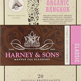 Harney & Sons Fine Teas Organic Bangkok - 20 Wrapped Sachets, 1.6 Ounce