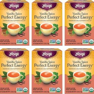 Yogi Tea - Vanilla Spice Perfect Energy (6 Pack) - Energizes and Supports Focus - 96 Tea Bags Total