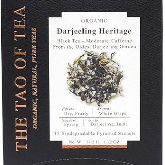 The Tao of Tea Organic Darjeeling Heritage, Black Tea, 15 Pyramid Sachets, 1.32 oz (37.5 g)