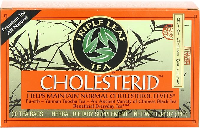 Triple Leaf Tea, Cholesterid, 20 Tea Bags (Pack of 6)