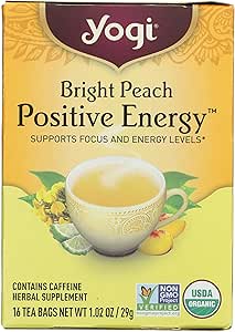 Yogi Teas,Herbal Supplement Bright Day Peach Bergamot Tea Bags, 16 Count